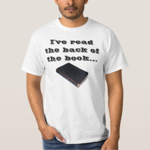 Jag har läst baksidaen av boken, och vi segrar! tee