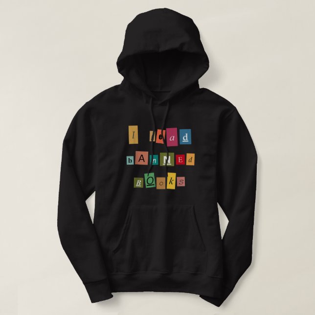 Jag har läst Bannad Bokar - Funny Reader T-Shirt Hoodie (Design framsida)
