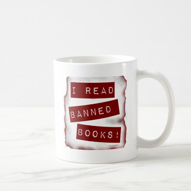 Jag har läst BannBokar Bookworm Motto Roligt Kaffemugg (Höger)