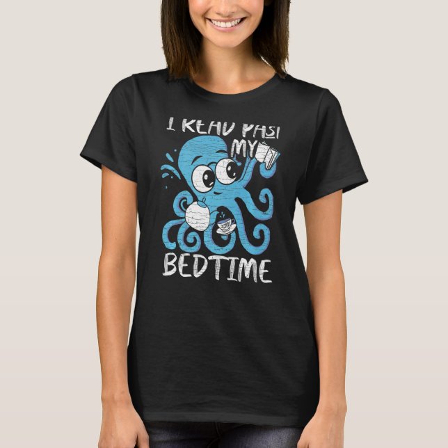 Jag har läst min Bedtime Octopus Bokar T Shirt (Framsida)