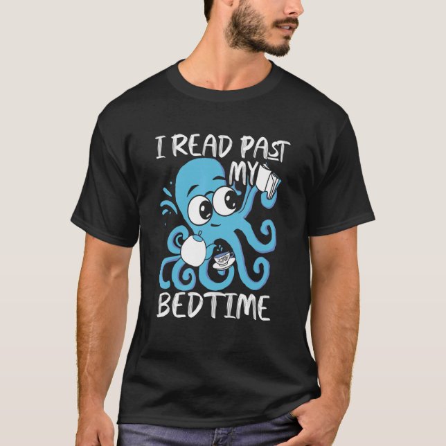Jag har läst min Bedtime Octopus Bokar T Shirt (Framsida)
