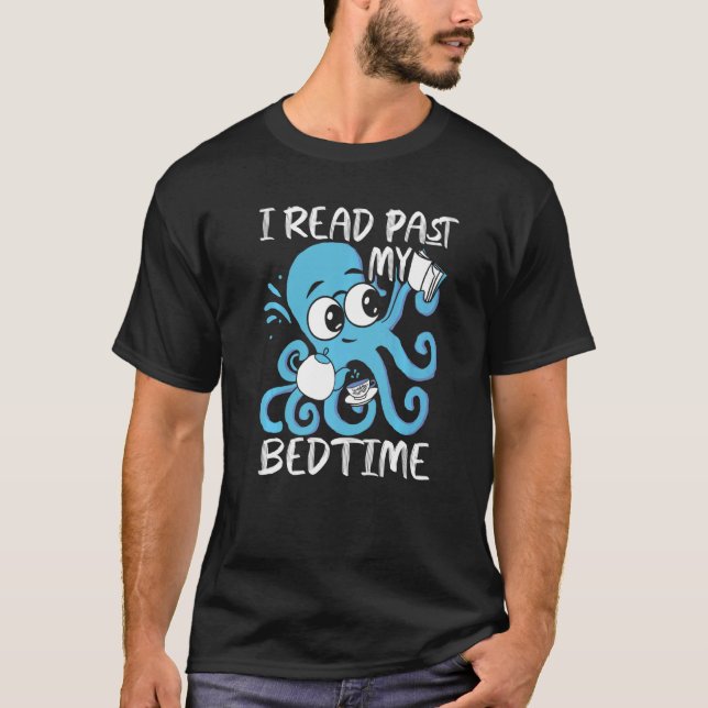 Jag har läst min Bedtime Octopus Bokar T Shirt (Framsida)