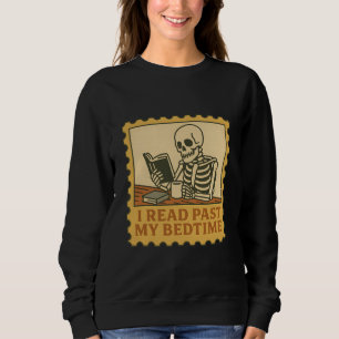 Jag har läst min Bedtime - Skeleton Gothic Bok T Shirt