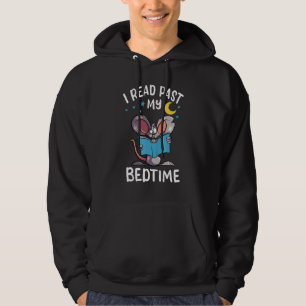 Jag har läst min sängtid - Bok Mouse Reading Bookw Hoodie