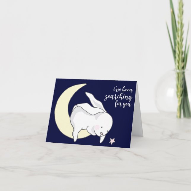 Jag har letat efter dig, blå bakgrund kort (Framsida)