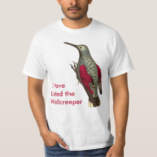 Jag har listat det Wallcreeper livet listar Tee