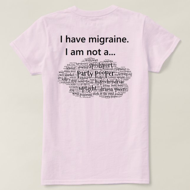 Jag har migraine. tröja (Design baksida)