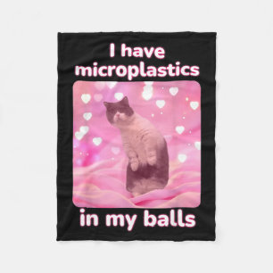 Jag Har Mikroplast I Min Rosa Katt Meme Tacksam Me Fleecefilt