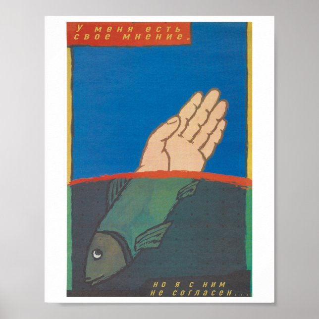 Jag har min egen uppfattning att Sovjettiden Poste Poster (Framsidan)