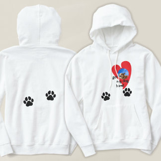 Jag har min hund här! FotoAnpassningsbar Hoodie