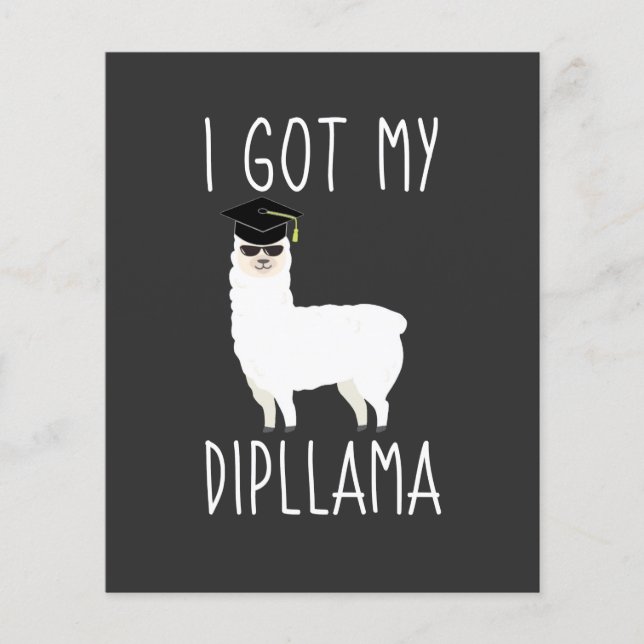 Jag Har min inbjudan till Dipllama Studenten Llama (Framsida)