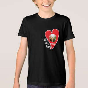 Jag har min mamma här! FotoAnpassningsbar - Mörk T Shirt