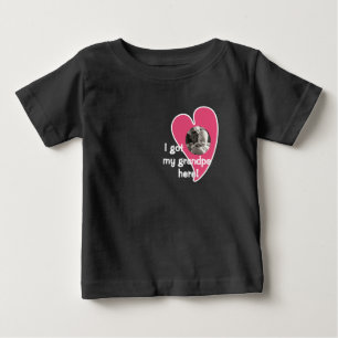 Jag har min morfar här! FotoAnpassningsbar - Mörk T Shirt