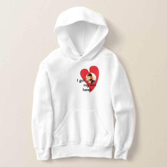 Jag har min pappa här! FotoAnpassningsbar T Shirt (Laydown)