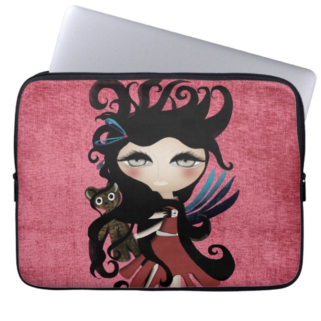 Jag har min röda klänning ikväll laptop sleeve (Framsidan)