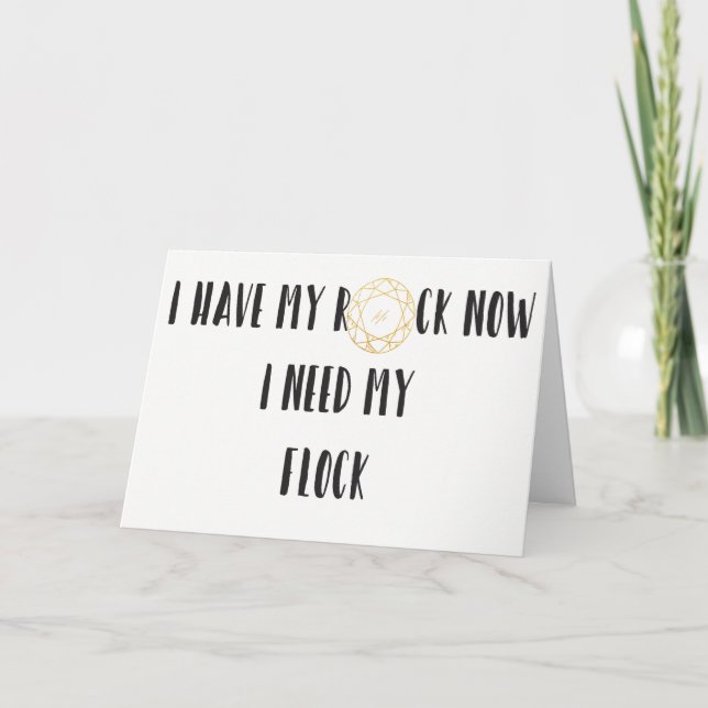 JAG HAR MIN STEN NU NÄR JAG BEHÖVER MIN FLOCK BRID INBJUDAN (Framsida)