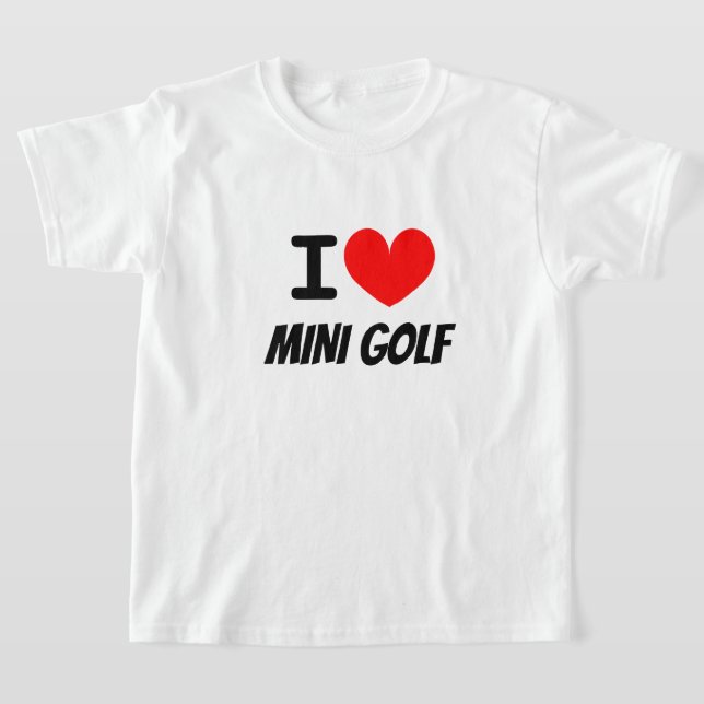 Jag har mini golf t shirt för barn (Laydown)