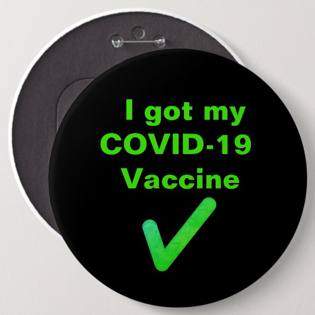 Jag har mitt COVID-19-vaccin. Pin Knapp (Framsida & baksida)