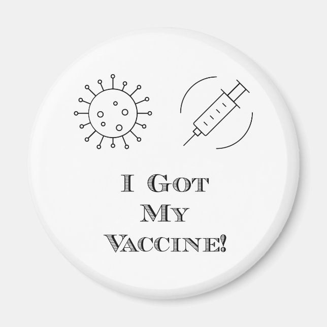 Jag Har mitt vaccin Magnet (Framsidan)