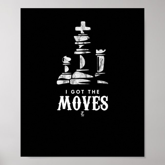 Jag Har Moves Chess Player Kung Queen Knight Poster (Framsidan)