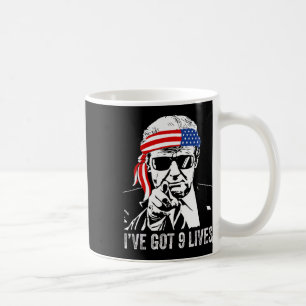Jag har nio liv - Trump 2024 Roligt Kaffemugg