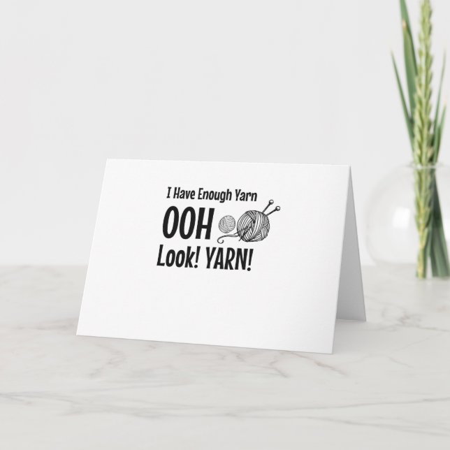 Jag har nog rolig handarbetevirkning för garn helgkort (Framsida)