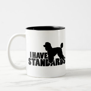 Jag har normal - standard pudelsilhouette att Två-Tonad mugg