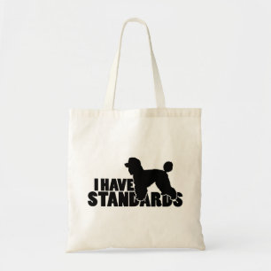 Jag har normal - standard pudelsilhouette att tygkasse