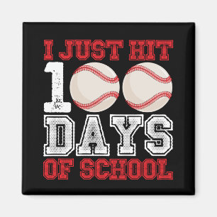 Jag Har Nu 100 Dagar på Skolan Baseball Magnet