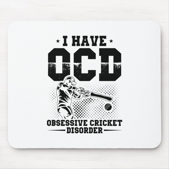 Jag har OCD | Cricket Player Gift Idea Musmatta (Framsidan)