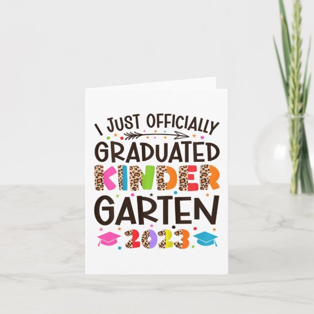 Jag har officiellt klassat Kindergarten Studenten  Kort (Framsida)