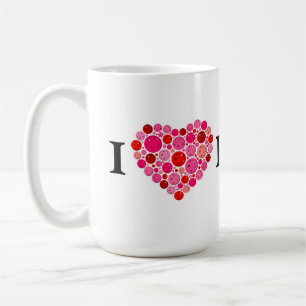 Jag har Pickleball fylld i hjärtats Rosa och rött Kaffemugg