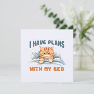 Jag har planer med min bed - Mysigt Orange Katt