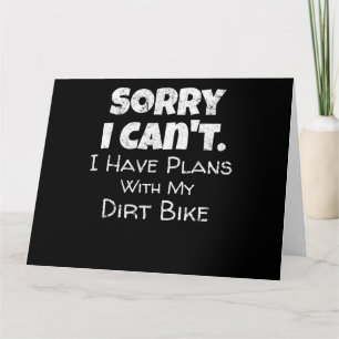 Jag har planer med min Dirt Bike Gift Kort
