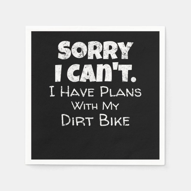 Jag har planer med min Dirt Bike Gift Pappersservett (Framsidan)