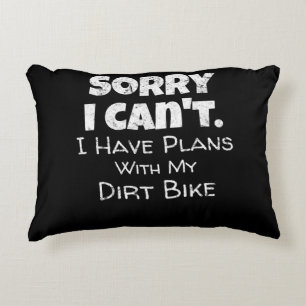 Jag har planer med min Dirt Bike Gift Prydnadskudde