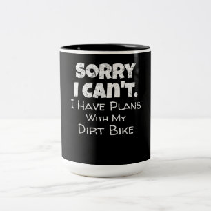 Jag har planer med min Dirt Bike Gift Två-Tonad Mugg