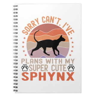 Jag har planer med min Sphynx-katt Anteckningsbok