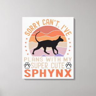 Jag har planer med min Sphynx-katt Canvastryck