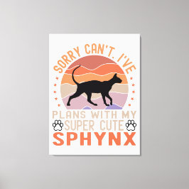 Jag har planer med min Sphynx-katt Canvastryck
