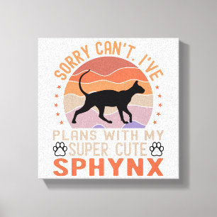 Jag har planer med min Sphynx-katt Canvastryck
