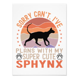 Jag har planer med min Sphynx-katt Fototryck