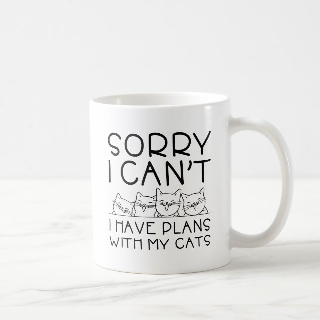 Jag har planer med mina katter kaffemugg (Höger)