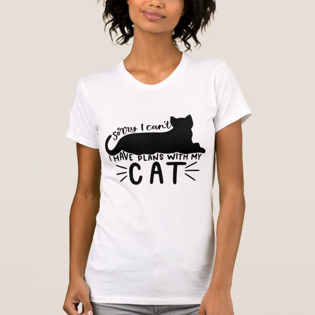 Jag har planer med mitt katt t shirt (Framsida)
