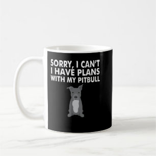 Jag har planer med Pitbull Funny PitBull Hund Tee Kaffemugg