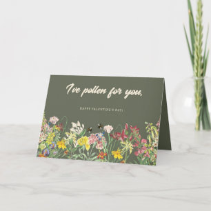 Jag har Pollen till dig Alla hjärtans dag-kort Tack Kort