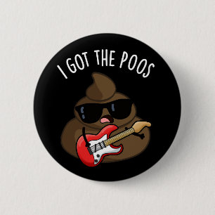 Jag Har Poos Funny Poop Blues Pun Knapp