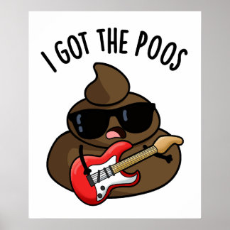 Jag Har Poos Funny Poop Blues Pun Poster
