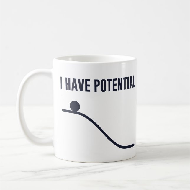 Jag har potentiell energi kaffemugg (Vänster)
