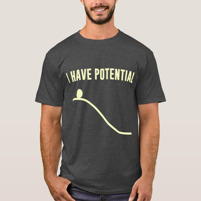 Jag har potentiella energivänner t shirt (Framsida)
